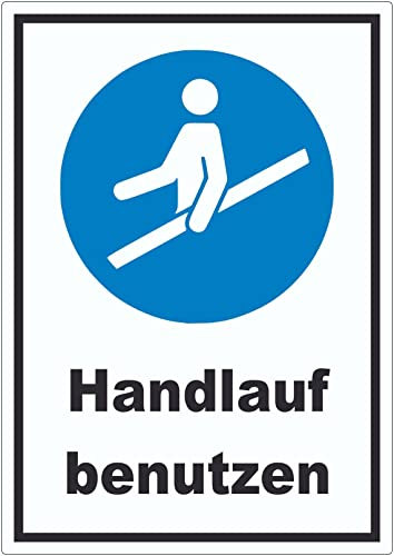 Handlauf benutzen Aufkleber A7 (74x105mm)