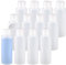 ZEOABSY 12 Pièces 100ml Bouteilles en Plastique HDPE Squeeze avec Capsule Service, Bouteilles Rondes Vide avec Bouchon à Charnière, Bouteille de Voyage pour Cosmétiques Shampooing Lotion