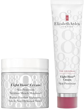 Elizabeth Arden Eight Hour Cream, Skin Protectant, intensive Feuchtigkeitscreme für Gesicht & Eight Hour Cream – Skin Protectant Nighttime Miracle Moisturizer
