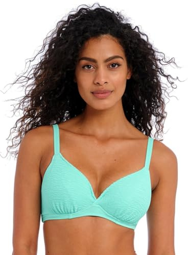 Ibiza Waves Plunge Bikini Top Frozen Blue 38E