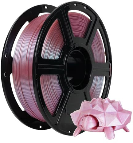 FLASHFORGE Filament multicolore pour imprimante 3D, Filament d'impression 3D à changement de couleur rapide,Filament d'impression 3D caméléon changeant de couleur avec la lumière (Rose Quartz)