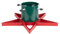 Star Design Christmas Tree Stand with Water Reservoir for Live Fir and Pine Trees, Stable Metal Base with Heavy Duty Plastic Legs, Fun and Colourful Holiday Decor, Adjustable Trunk Support-Red & Green