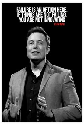 Elon Musk Zitat Leinwand Poster Schlafzimmer Dekor Sport Landschaft Büro Zimmer Dekor Geschenk ungerahmt 30 x 45 cm