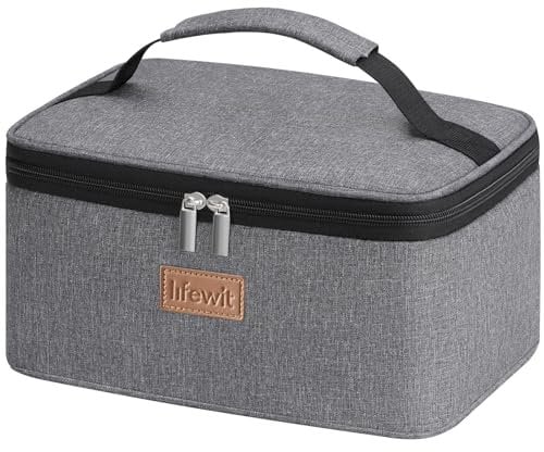 Lifewit Kühltasche Klein Isolierte für Männer Frauen, Faltbar Lunchbox Lunchtasche Isoliertasche Tragbare Kühlbox für Herren Damen für Picknicks Arbeit, Grau 6L