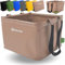 BERGTIGER® Faltschüssel Camping 18L / 21L mit EXTRA GRIFF I Faltbare Outdoor Spülschüssel & Spülwanne I Waschschüssel faltbar zum Abwaschen I robustes Camping Zubehör (Khaki/Olive - 21 Liter)