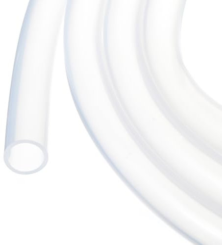 Rebower Tuyau en Silicone Transparent de 16 Pieds 5/8 DI x 3/4 DE (16mm x 19mm) pour Usage Industriel - Tuyau en Plastique Clair en Silicone pour Pompage, Vidange, Irrigation et Brassage