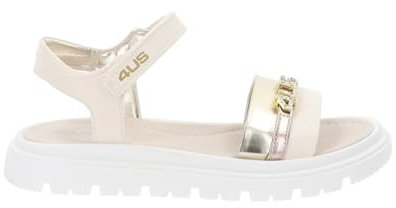 4US - Damen-Sandalen aus Kunstleder, beige, 40 EU