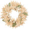 Miaikoe Fall Wreaths for Front Door,18 Inch Farmhouse Articifical Wreath for Porch Home Decor Table Centerpiece Thanksgiving Halloween Indoor Decorations 45cm (White&Green)