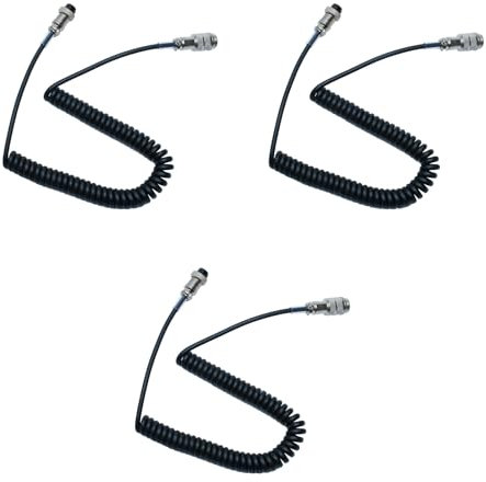 BVMAG 4 Pin Mic Extension Cable Male to Female Compatible with Cobra Uniden CB HAM Radio 3Pack