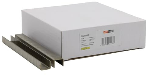 UnitSteel Type 80 Heftklammern - Beinlänge 8mm, 10.000 stück, Rostfrei Stahl, für das Folienbefestigung, Innenausstattung und Möbelindustrie