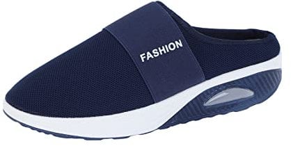 Womens White Pumps Arch Support Shoes for Women Casual Shoes for Women Platform Wedges Shoes Casual Shoes Walking Shoes Womens Slip On Trainers Ladies Black Trainers (Dark Blue, 7)