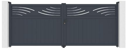 Casanoov Portail battant motorisé 4m HALTI H.160cm + Motorisation BUNKER B500