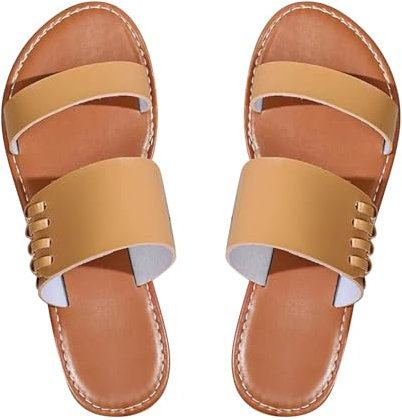 Sandalen Damen, Hausschuhe Damen Peep Toe Pantoletten Sommer Atmungsaktive Strandsandalen Flache Schuhe Einfarbig Slip Ons Schlappen Frauen Elegant Freizeitschuhe Flach Slippers Home Slippers
