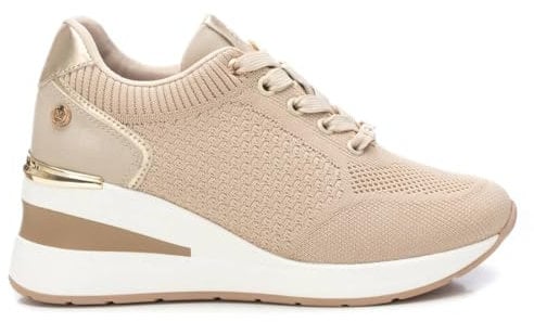 XTI - Zapatilla Mujer Beige - Calzado Cómodo y Versátil - Moda Casual - Modelo 14372101 (Talla 37)