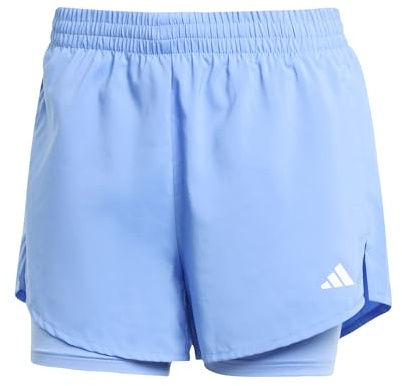 adidas Femme AEROREADY Made for Training Minimal Two-in-One Shorts, Blue Fusion/White, S