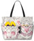 OAROK Romantische Paris-Strandtasche mit Schmetterlingsmotiv, große Kapazität, für Damen, übergroße Tragetasche für Wochenendreisen, Schwarz, Einheitsgröße