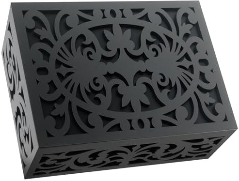 GRAUES Modern black Wooden Doorbell Chime Cover Box – Noise-Reducing, – Decorative Black Wall-Mounted Cover for Chimes | wooden doorbell cover box only (7.75” x 6” x 2.75”)