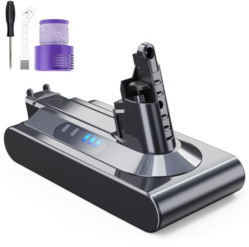 6000mAh Batteria per Dyson V10,SV12 Batteria di Ricambio per Dyson V10 Animal/ V10 Absolute/ V10 Motorhead Fluffy Aspirapolvere