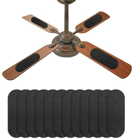 QZV 12 Pack Ceiling Fan Filters for Blades, Activated Coconut Carbon Fan Filter, Universal Ceiling Fan Air Purifiers Pads for Common Household Contaminants