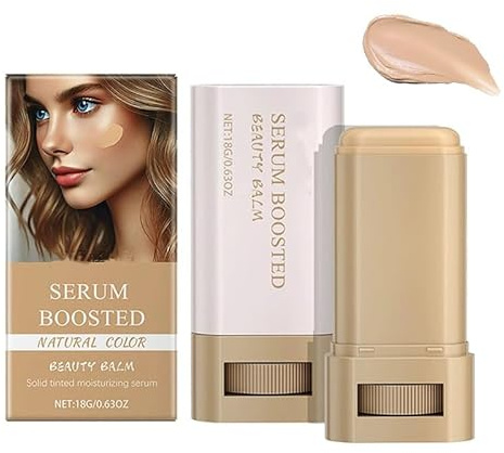 Multi-Use Face Foundation Stick - Face Stick Flawless Eraser Beauty Balm Serum Boosted Skin Tint Solid Serum - Contour, Bronzer, Concealer and Contour, Long Lasting Makeup Foundation