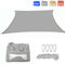 CANYUE Toldo Vela Rectangular 2x3m Transpirable Vela De Sombra HDPE 95% Protección Rayos UV Toldo Parasol para Exterior, Jardín, Terrazas Gris
