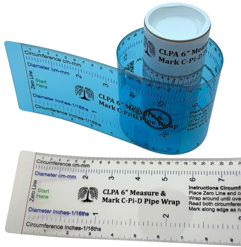 CLPA 15 cm diameter mått och märke C-Pi-D rörvira runt – ett rörmått och markeringsverktyg och rörskärningsguide. Vira runt och läsa igenom design för omkrets, diameter, markering och skärning