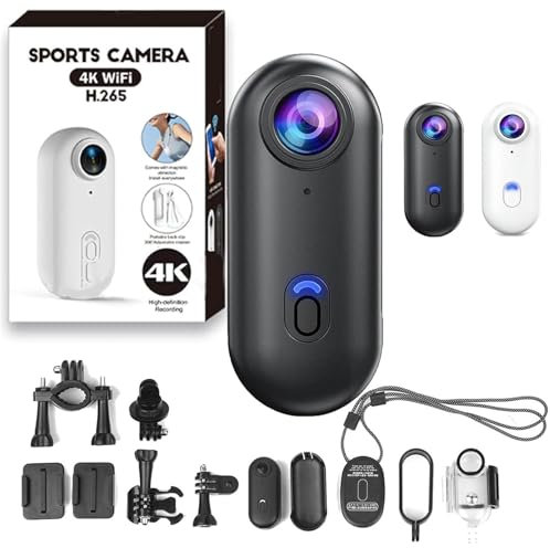 Vi-sus Cam- Mini 120 4k Camera For Recording, Vi-suscam Thumb Action Camera, Wearable Portable Pov Ca-mera 4k, Thumb-Sized Body Cam, Portable Vlogging, Cycling, Motorcycle, Travel (black,1080P)