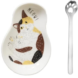 Coffee Spoon Rests and Spoon Cat Claw Coffee Spoon Rests Small Ceramic Coffee Spoon Holder Cat Spoon Holder Teaspoons for Home Kitchen Accessories