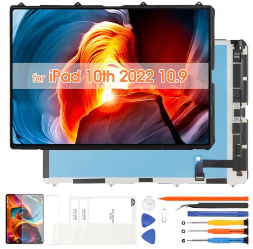 Reparo LCD Écran pour iPad 10th 2022 Display pour iPad 10th Gen 10.9 Écran Tactile Numériseur Assemblage Complet avec Outils A3162 A2757 A2777 A2696 (Pas Écran Tactile)