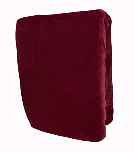 Leonado Vicenti Spannbettlaken Set Bordeaux 200x220 warme kuschelige Premium Cashmere Touch Wasserbett Boxspringbett Teddy Bettlaken Fleece Plüsch Betttuch