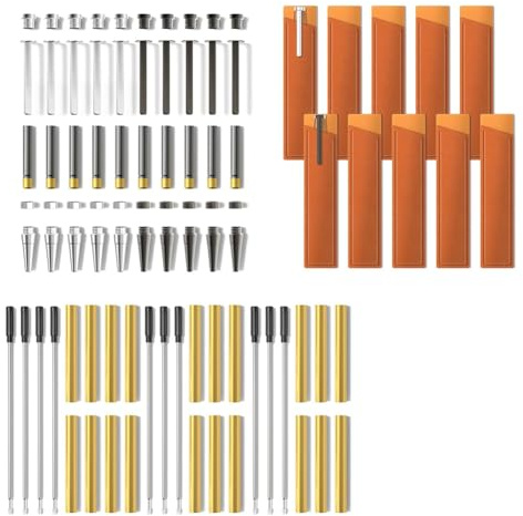 Correa Stifte-Sets zum Drechseln, 10er-Pack, 10 Stifte mit Schwarzer Tinte, Kugelschreiber, Craft Slimline Rollerball, Drechselzubehör, Drehset