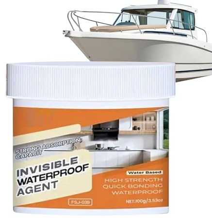 XIAOXIAOYU Sellado transparente, pegamento impermeable invisible, 100 g de sellado de aislamiento y reparación transparente para juntas de inodoro azulejos paredes techo exterior cocina jardín