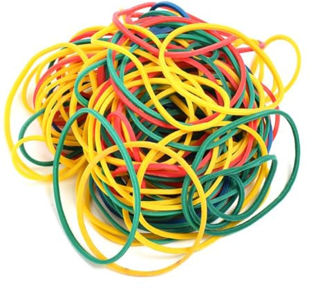 Mikikit 200Pcs Elastic Rubber Bands for Sewing Machines and Needles, High Elastic Flexible Rubber, Practical Machine Supplies for Home, Office Use