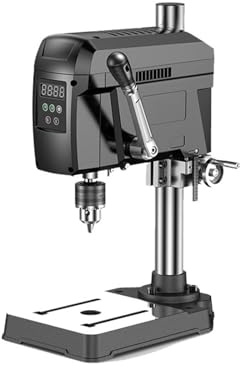Tischbohrmaschine, Tischbohrmaschine, Tischbohrmaschine For Heimwerker, Holzbearbeitung, Metall, PVC, Variable Geschwindigkeit, Bohrfutterbohrer(Orange/Black)