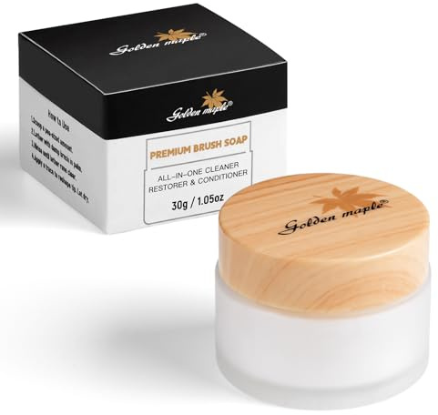 Golden Maple Brush Cleaner & Conditioner Soap - Artist Paint Brush Cleaner for Acrylic, Watercolour & Oil Painting (30g/1.05oz)