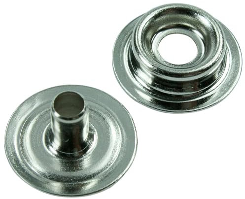 WETEC Druckknopf, 10 mm (Druckknopfunterteil Druckknopfoberteil), Unterteil komplett