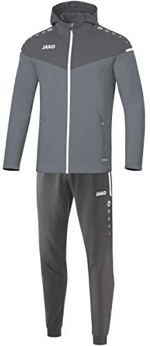 JAKO Herren Trainingsanzug Polyester Champ 2.0 mit Kapuze, steingrau/anthra light, M, M9420
