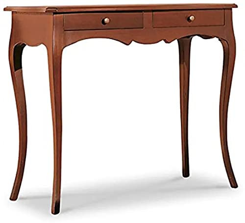 Mar.c.a. Design - Konsolen mit 2 Schubladen aus Pappelholz, Farbe Nussbaum, Kunst Povera Made in Italy - Maße 95 x 41 x 80 cm