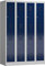 Lüllmann 8 Fächer Schließfachschrank Spind Kleiderspind 4 Abteile 1800 x 1200 x 500 mm (RAL 7035/5010 lichtgrau/enzianblau)