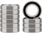 XiKe 10 Stück 6702-2RS Kugellager 15x21x4mm Vorgeschmiert und Chromstahl, 6702RS Rillenkugellager mit Gummi Doppeldichtung.