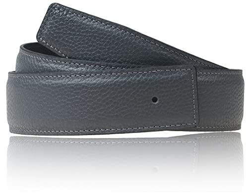 Erdi Ünver H Gürtel passend zur H Gürtelschanlle ohne Schnalle in 32mm (85 cm, Grau)