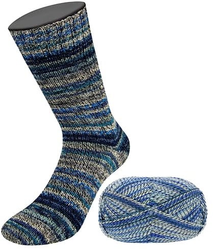 MEILENWEIT 100g Merino Extrafine Denim Mix 2608 - Schwarz/Blau/Türkis