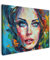 MuchoWow© Wandbilder 80x60 cm Schlafzimmer Home Deko Wohnung Bild Wohnzimmer Fotoleinwand Wand Bilder Leinwand Wall Decor Kunstdruck - Gesicht - Frau - Ölgemälde - Bunt - Kunst