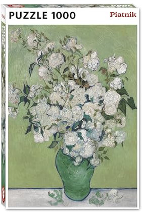 Piatnik Van Gogh - Vase mit weißen Rosen: Puzzle mit 1000 Teilen, Größe 68 x 48 cm