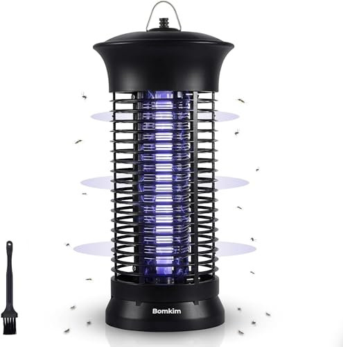 Bomkim Insektenvernichter Elektrischer, Fliegenfalle Elektrisch Insekten-Mückenfalle 6W mit UV-Licht, Mückenlampe Moskito Killer Insektenlampe Keine Giftigen Chemikalien für Innen Schlafzimmer