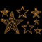 Glitzerdeals Bügelbilder Karneval Strass Sterne Set A5 gold Stern Aufbügler für Textilien Sterne Bügelmotiv für Textilien Strass Bügelbild