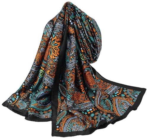 FAIRYGATE Scarf Printed Scarves Fashionable Ladies's Light and Soft Shawl Winter Warm Scarfs Floral Printed Windproof and Sun Protection Shawls Gift for Women 88031