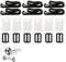 KEQAR 6 Piezas Correas de fijación para Cubiertas de Piscina con Clips, Accesorios solares, Sistema de Enrollado móvil y Lonas, Rodillos, enrollador, Kit para carretes de Piscina, fáciles de Montar