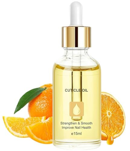 Cuticle Oil for Nails, Nail Cuticle Oil with Organic Vitamin E & B, Nail Oil Soothe Moisturize with Dropper Design for Dry Rough Nail Care, Strengthen Nails, Prevent Hangnails & Chapped Skin - 15ML