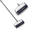 Chiidou Handle Heavy Duty Steel Rolling Lawn Aerator Scarifier Manual Grass Spikes Roller with Detachable Rotary Push Pull Tine Garden Lawn Yard Tool